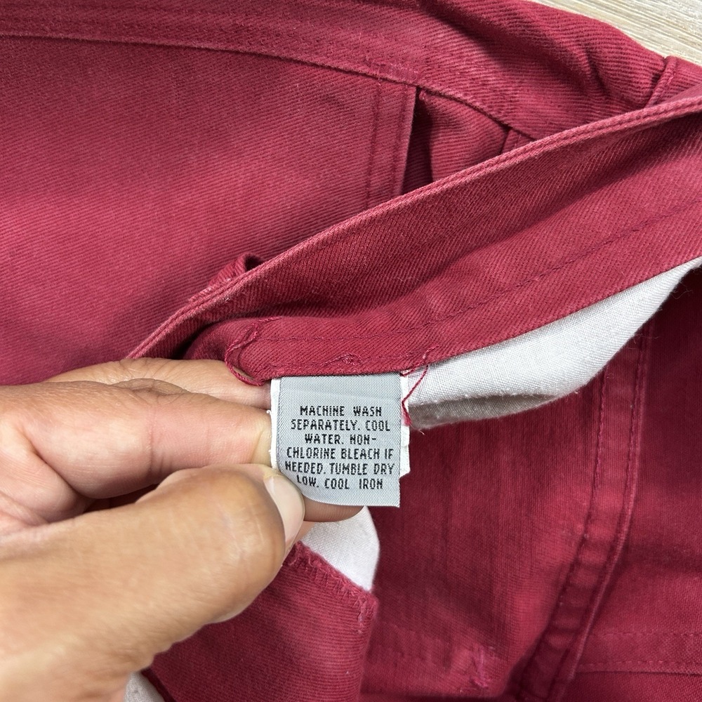 Vintage Marithe Girbaud Francois Size 7/8 Red High-Rise Tapered Jeans 90s - Picture 8 of 14